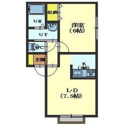 オークヴィラ中道の物件間取画像